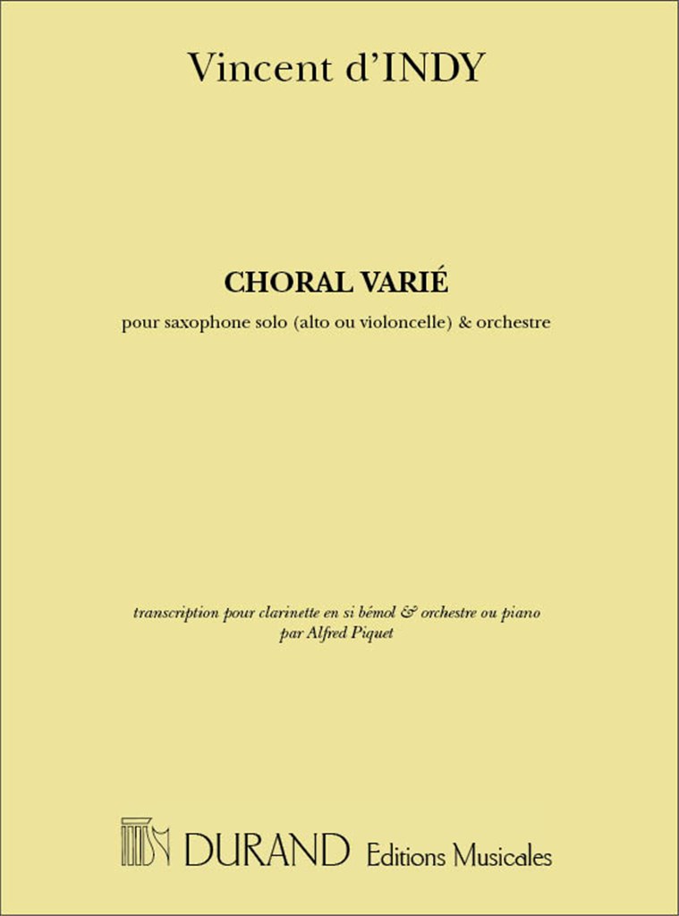 Choral Various. Transcription Pour Clarinette Solo